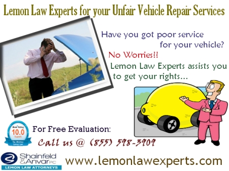 Lemon Law Experts for your Unfair Vehicle Repair Services